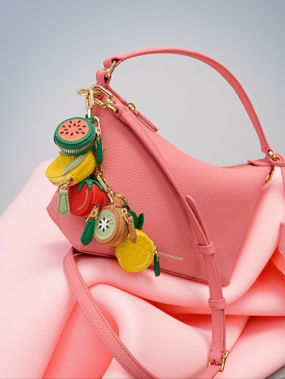 MAISON SABRE SABRÉMOJI Leather Corn Veggie Fruit Charm Special Edition Keychain - Picture 5 of 6